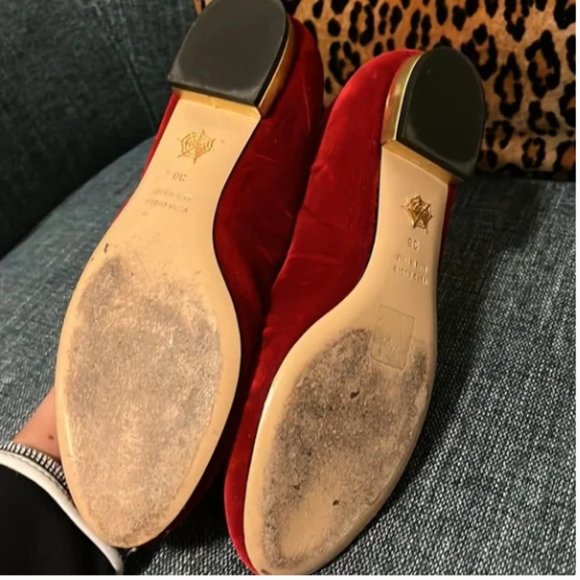 - Charlotte Olympia red flats - Picture 2 of 2